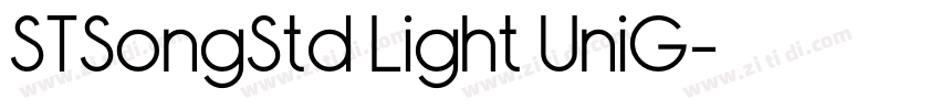 STSongStd Light UniG字体转换